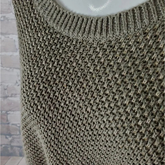 Vintage 80s Northern Elements Oversized Shaker Sweater Olive Green  Men's XL - Picture 12 of 13